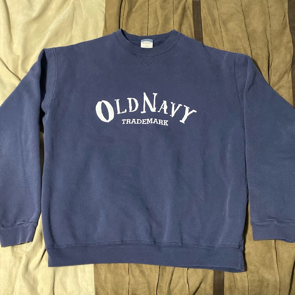 90’s Old Navy Navy Blue Crewneck Sweatshirt Sweater